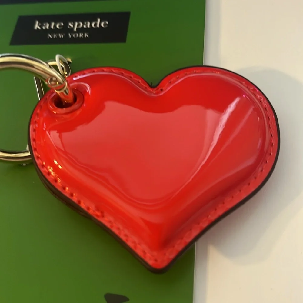 NWT kate spade new york Red Heart Shaped Bag Charm or Keychain